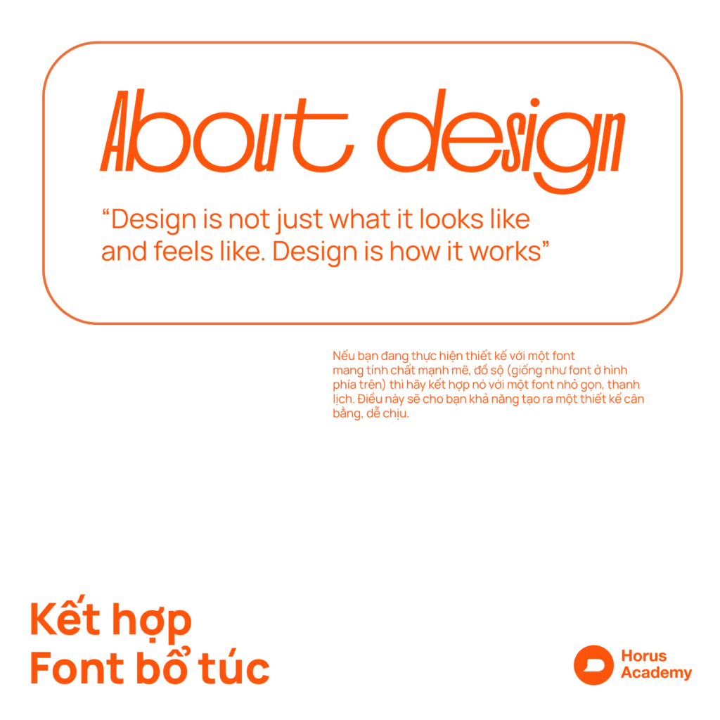kết hợp font chữ trong thiết kế